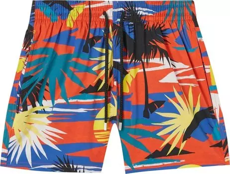 Шорты для плавания Palm Angels x Vilebrequin Hawaiian Swimwear 'Red/Yellow', красный
