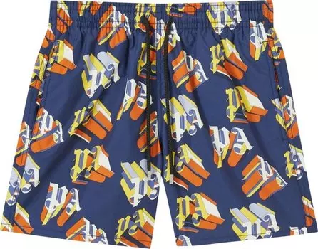 Шорты для плавания Palm Angels x Vilebrequin Monogram Swimwear 'Blue/Brown', синий