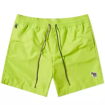 Шорты для плавания Paul Smith с зеброй, зеленый