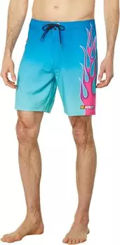 Шорты для плавания Phantom-Eco Nascar Flames 18 дюймов Hurley, цвет Arctic Neon