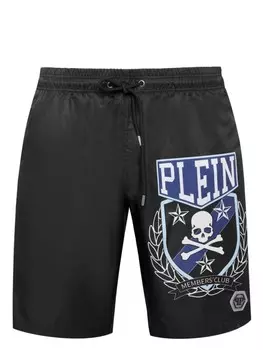 Шорты для плавания Philipp Plein Skull & Bones, черный