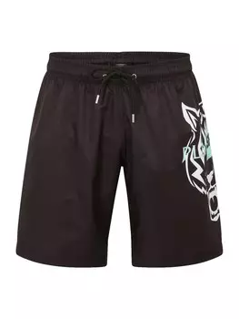 Шорты для плавания Plein Sport Board Shorts Tiger, черный
