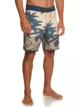 Шорты для плавания Quiksilver "Highlite Scallop 19"", бирюзовый