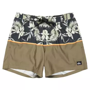 Шорты для плавания Quiksilver Spl Floral Volley 15, коричневый