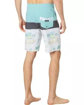 Шорты для плавания Quiksilver Surfsilk Panel 20" Boardshorts, цвет Snow White Palm Spritz