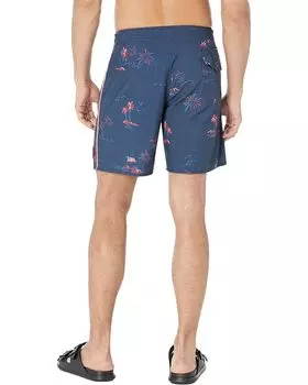 Шорты для плавания Quiksilver Surfsilk Piped 18" Boardshorts, цвет Navy Blazer