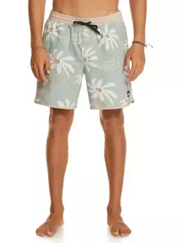 Шорты для плавания Quiksilver "Surfsilk Scallop Volley 17"", цвет Iceberg Green