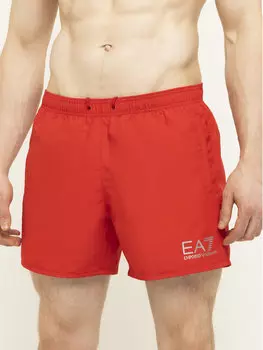 Шорты для плавания regular fit Ea7 Emporio Armani, красный