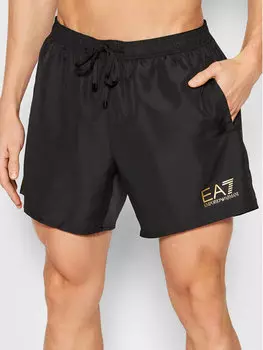 Шорты для плавания regular fit Ea7 Emporio Armani, черный