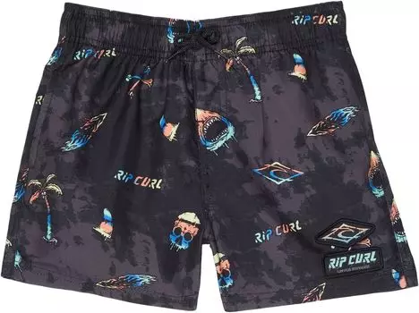 Шорты для плавания Rip Curl Little Savages Volley, черный