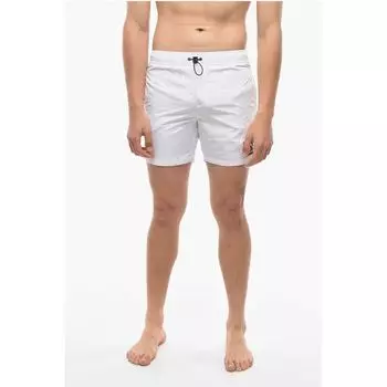 Шорты для плавания RUE ST-GUILLAUME однотонные, базовые, с 3 карманами Karl Lagerfeld, White
