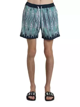 Шорты для плавания с аргайлом Amiri, цвет aqua