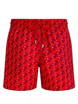 Шорты для плавания с черепаховым принтом Vilebrequin, красный