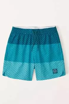 Шорты для плавания с колорблоками Abercrombie & Fitch, зеленый