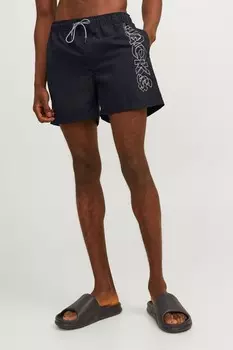 Шорты для плавания с контрастной подкладкой Jack & Jones, черный