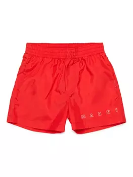 Шорты для плавания с логотипом Marni Kids, красный