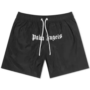 Шорты для плавания с логотипом Palm Angels, черный