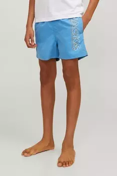 Шорты для плавания с логотипом сбоку Jack & Jones Junior, синий
