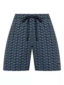 Шорты для плавания с монограммным узором Moose Knuckles, синий