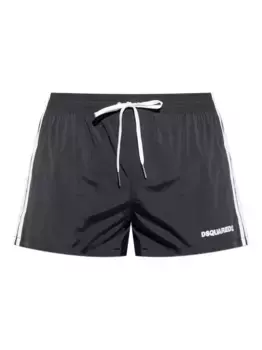 Шорты для плавания с полосками по бокам DSQUARED2, черный