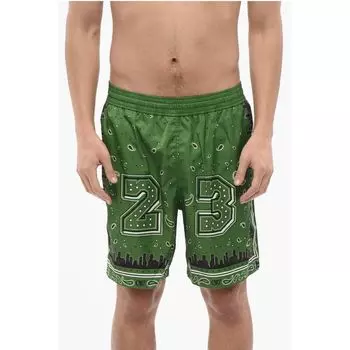 Шорты для плавания с принтом банданы Off-White, Green