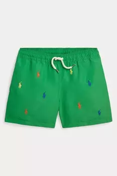 Шорты для плавания с принтом для мальчиков Polo Ralph Lauren, зеленый