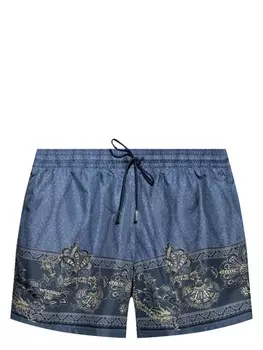 Шорты для плавания с принтом ETRO, синий