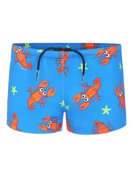 Шорты для плавания с принтом «крабы» MC2 Saint Barth Kids, синий