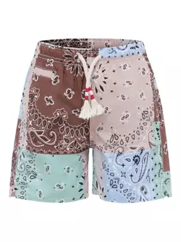 Шорты для плавания с принтом пейсли MC2 Saint Barth Kids, синий