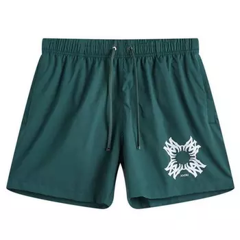 Шорты для плавания с принтом Quad Amiri, зеленый