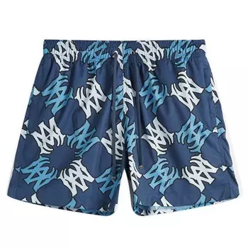 Шорты для плавания с принтом Quad Amiri, синий
