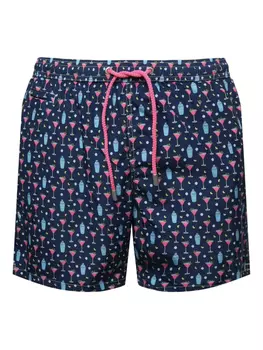 Шорты для плавания с узором-жаккардом MC2 Saint Barth, синий