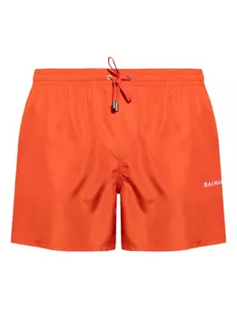 Шорты для плавания с вышитым логотипом Balmain, оранжевый