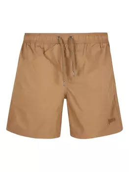 Шорты для плавания с вышитым логотипом Herno, коричневый