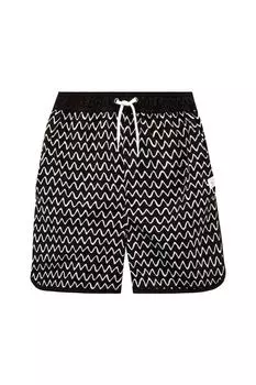 Шорты для плавания с зигзагообразным узором Make Waves и карманами на талии Harry Bear, черный