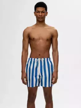 Шорты для плавания SELECTED HOMME Stripe, цвет nautical/blue/egret