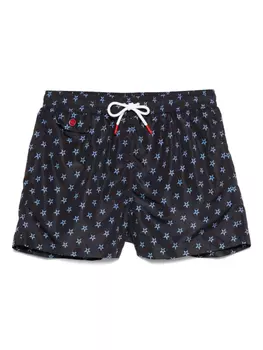Шорты для плавания со звездным принтом Kiton, синий