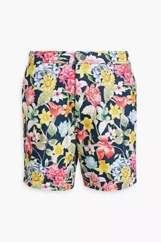 Шорты для плавания средней длины Calder с цветочным принтом ONIA, нави