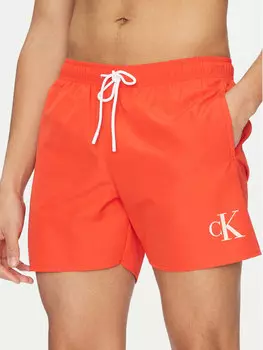 Шорты для плавания стандартный крой KM0KM01101 Calvin Klein Swimwear, красный