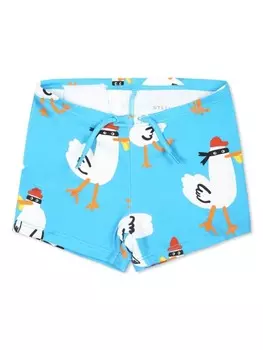 Шорты для плавания Stella McCartney Kids Seagull Bandit, синий