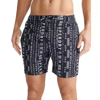 Шорты для плавания Superdry All Over Print 21, черный