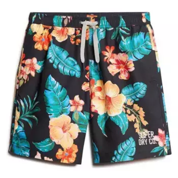 Шорты для плавания Superdry Hawaiian Print 16, черный