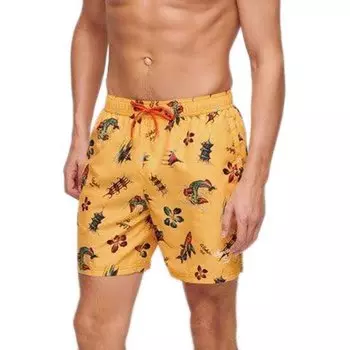 Шорты для плавания Superdry Hawaiian Print 17 Swimming Shorts, желтый