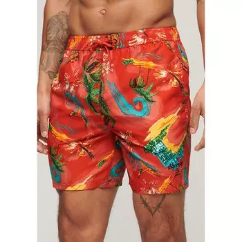 Шорты для плавания Superdry Hawaiian Print 17 Swimming Shorts, оранжевый