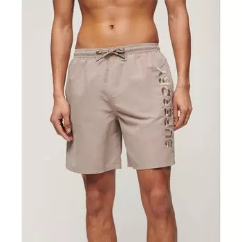 Шорты для плавания Superdry Premium Embroidered 17 Swimming Shorts, бежевый