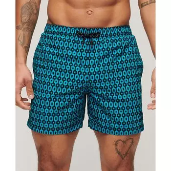 Шорты для плавания Superdry Printed 15 Swimming Shorts, синий