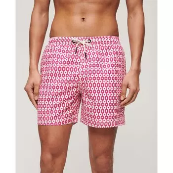 Шорты для плавания Superdry Printed 15 Swimming Shorts, розовый
