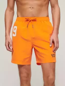 Шорты для плавания Superdry Recycled Polo 17", цвет orange/tiger