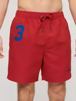 Шорты для плавания Superdry Recycled Polo 17", цвет rouge/red