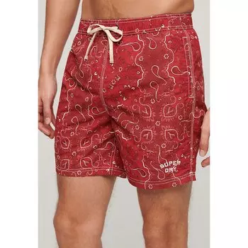 Шорты для плавания Superdry Vintage Ripstop 17, красный